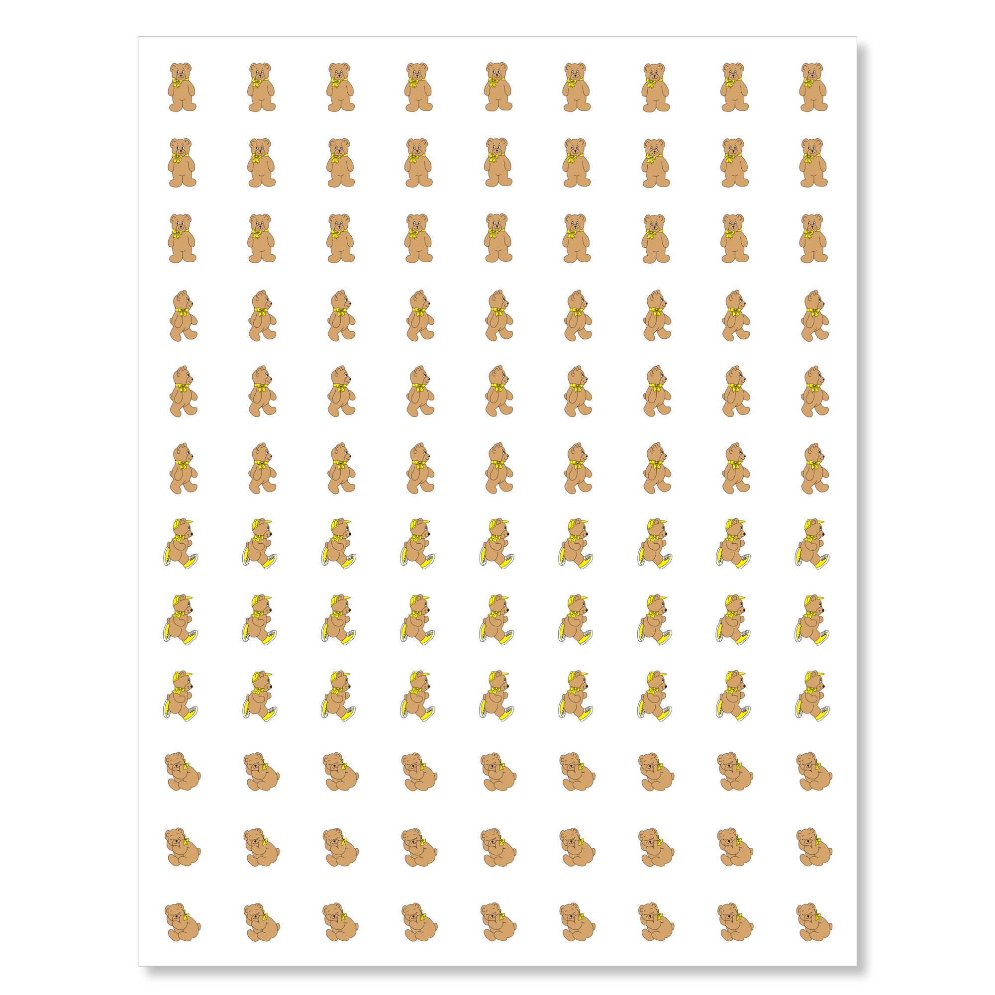 Sunrise Bear Sticker Sheet