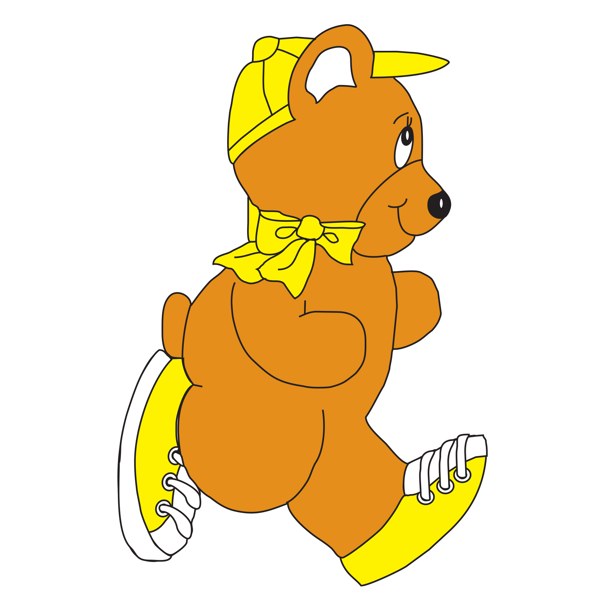 SR-Running Bear Sticker